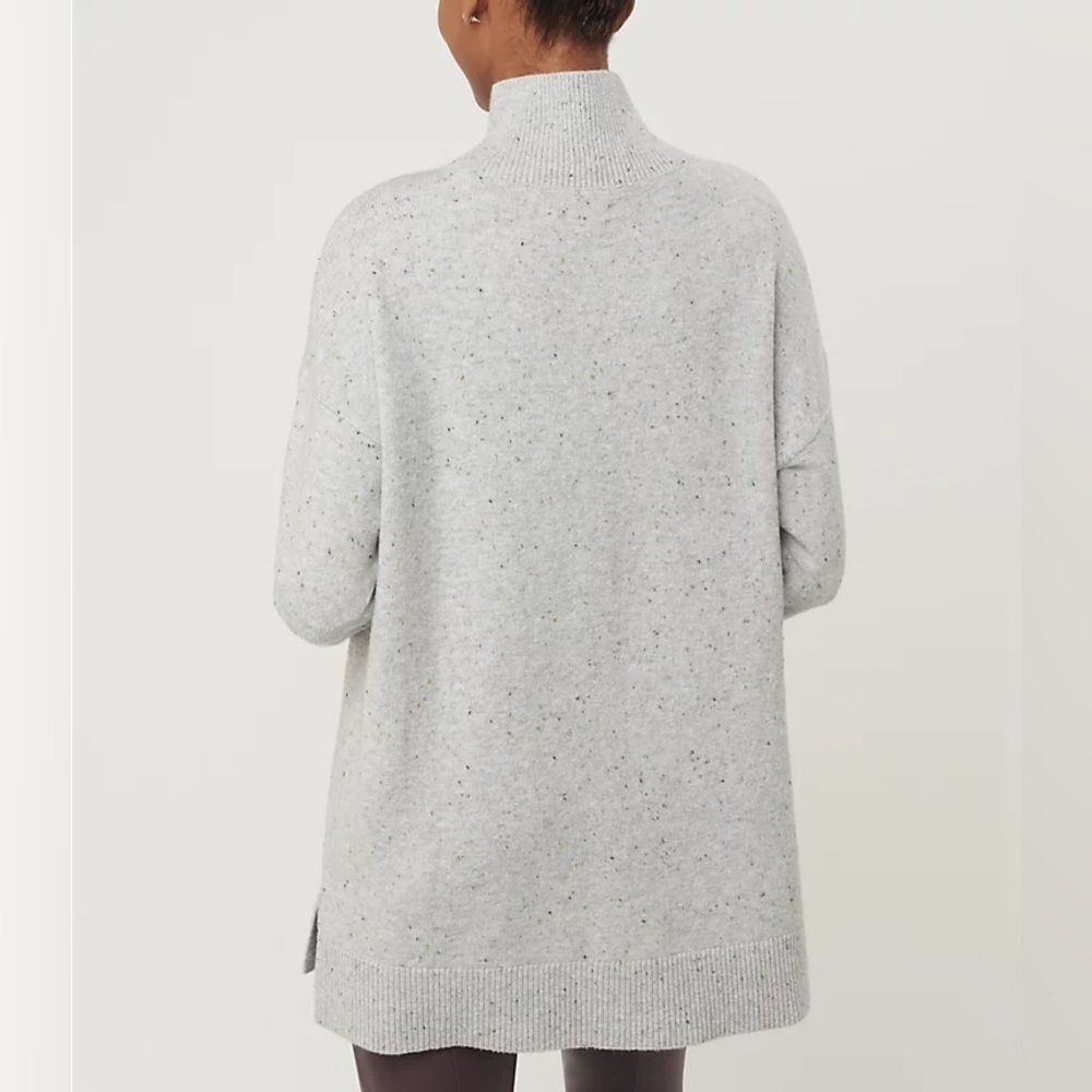 Loft Flecked Turtleneck Tunic Sweater - Picture 2 of 9